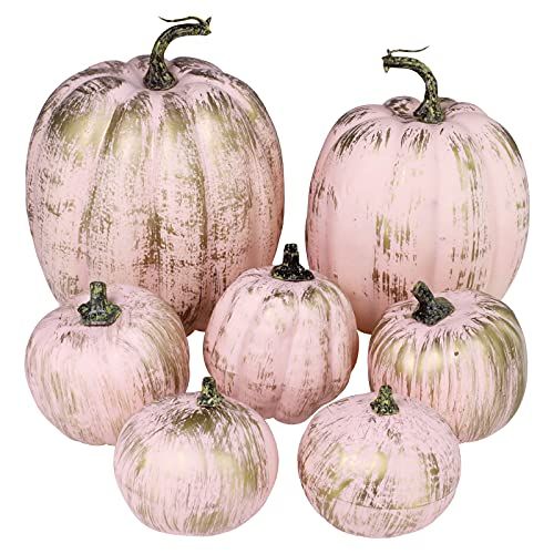 Winlyn Gold Brushed Pink Pumpkins Winlyn Gold Brushed Pink Pumpkins