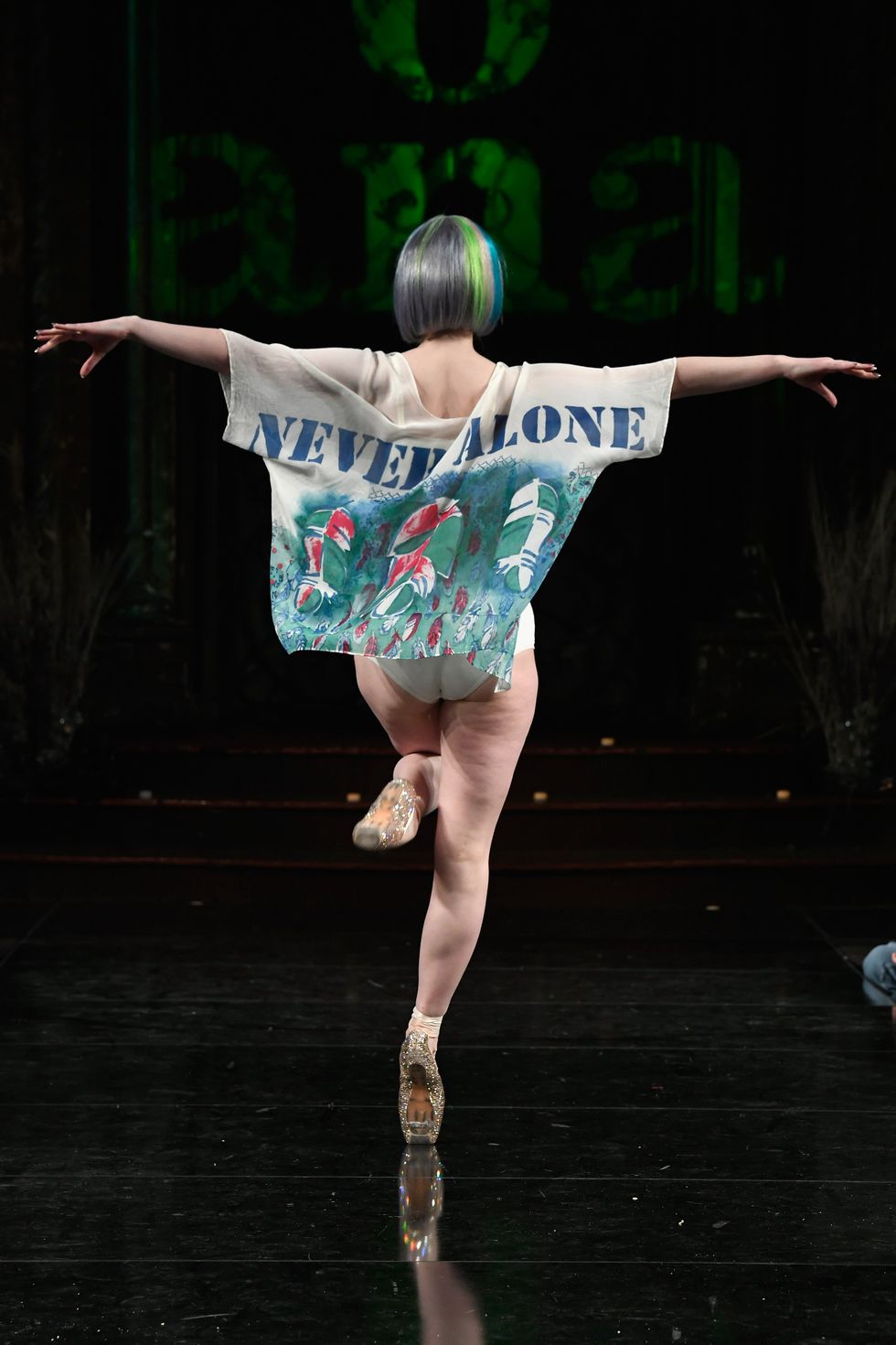 new york, ny february 10 a model walks the runway for ana ono intimates x project cancerland at new york fashion week powered by art hearts fashion nyfw at the angel orensanz foundation on february 10, 2019 in new york city photo by arun nevadergetty images