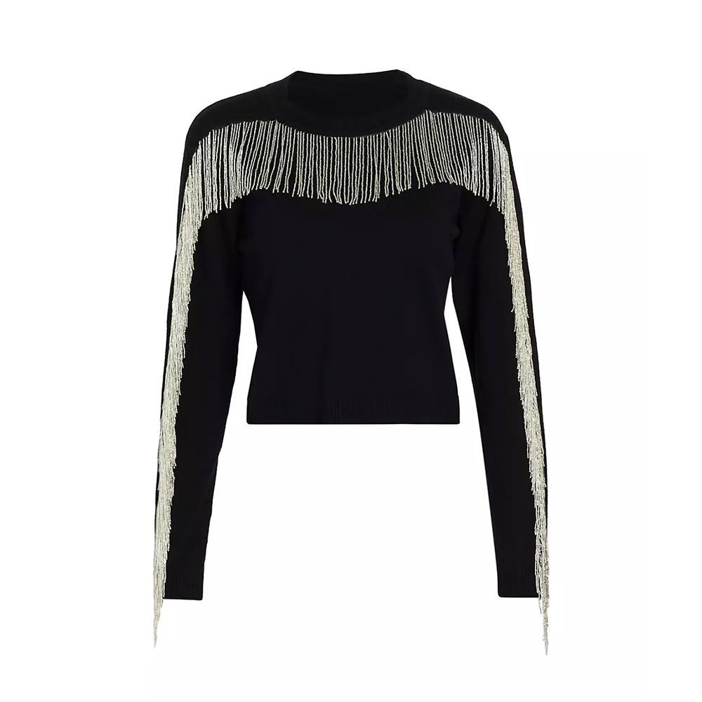 Althea Fringe Wool-Blend Sweater
